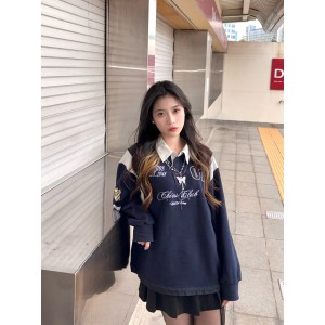 CHIOS CLUB - Oversize Shirt Hoodie FW2436BB Blue 